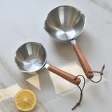Kylin 304 Stainless Steel Oil Poured Pot With Wood Handle 120ml - Front View