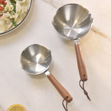 Kylin 304 Stainless Steel Oil Poured Pot With Wood Handle 120ml - 45-Degree Angle