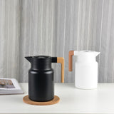 Kylin 304 Stainless Steel Japanese Vaccum Jug 1.3L - Black - Front View