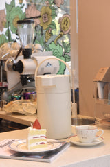 Kylin 304 Stainless Steel Air Press Pot Beverage Dispenser 2.5L - Cream - Rear View