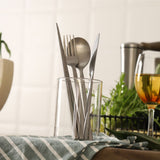 Kylin 304 Stainless Steel Classic Fork - Snow Gray - Front View