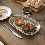 Kylin 304 Stainless Steel Classic Fork - Snow Gray - Side View