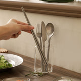 Kylin 304 Stainless Steel Classic Chopstick - Snow Gray - Top-Down View