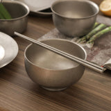 Kylin 304 Stainless Steel Classic Chopstick - Snow Gray - 45-Degree Angle
