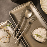 Kylin 420 Stainless Steel Classic Steak Knife - Snow Gray - Top-Down View
