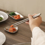 Kylin 420 Stainless Steel Classic Steak Knife - Snow Gray - Close-Up Angle