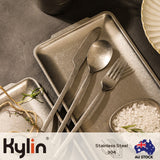 Kylin 420 Stainless Steel Classic Steak Knife - Snow Gray - Low Angle