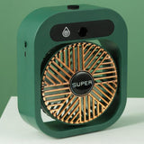 JY Ice Fog USB Air Conditioning Mist Humidfier Mini Fan - Green - 45-Degree Angle