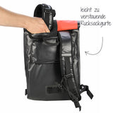 Water resistant bike pannier bag, 23L - Rear View
