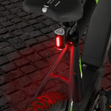 FischerBicycle Rear Light with 360 Floor Light for More Visibility and Protection, Rechargeable Battery - Close-Up Angle