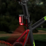 FischerBicycle Rear Light with 360 Floor Light for More Visibility and Protection, Rechargeable Battery - Low Angle