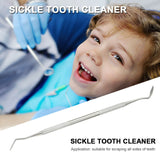 Stainless Steel Dental Tools Set Oral Care Kit with Metal Storage Case - Side View