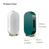 Jewellery Storage Box Earrings Display Necklace Organizer 4 Doors Foldable Screen (Green) - Side View