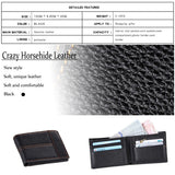 Men's Genuine Leather Bilfold Wallet RFID Blocking Card Holder Zipper Coin Purse - Extra Image