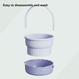 3 In 1 Makeup Brushes Cleaner Sponge Brush Washing Box Makeup Brush Drying Basket(Light Purple) - Close-Up Angle