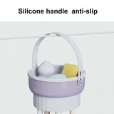 3 In 1 Makeup Brushes Cleaner Sponge Brush Washing Box Makeup Brush Drying Basket(Light Purple) - Extra Image