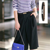 Luxury Cow Leather Women Waist Belt Slim Corset Strap Dress Shirt Belt (Caramel) - Front View