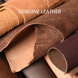 Genuine Leather Wallet Purse Bag Case Holder Key Ring Pouch Bag Safe Hanger (Burgundy) - Front View