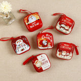 6 Pcs Set Small Gift Cute Cartoon Bags Packaging Box Christmas Coin Purse - Front View