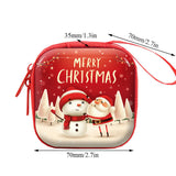 6 Pcs Set Small Gift Cute Cartoon Bags Packaging Box Christmas Coin Purse - Top-Down View