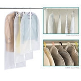 6Pcs Suit Dress Clothing Dust Cover Bag Jacket Wardrobe Storage Coat Protector (2M+2L+2XL) - Front View