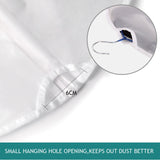 6Pcs Suit Dress Clothing Dust Cover Bag Jacket Wardrobe Storage Coat Protector (2M+2L+2XL) - Top-Down View