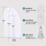 6Pcs Suit Dress Clothing Dust Cover Bag Jacket Wardrobe Storage Coat Protector (2M+2L+2XL)