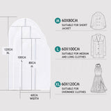 6Pcs Suit Dress Clothing Dust Cover Bag Jacket Wardrobe Storage Coat Protector (2M+2L+2XL) - Close-Up Angle