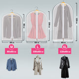 6Pcs Suit Dress Clothing Dust Cover Bag Jacket Wardrobe Storage Coat Protector (2M+2L+2XL) - Extra Image