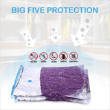 6 Pcs Set Vacuum Storage Bags Space Saver Seal Compressing Various Size with Air Pump(1S+2M+2L+1XL) - Side View