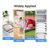 6 Pcs Set Vacuum Storage Bags Space Saver Seal Compressing Various Size with Air Pump(1S+2M+2L+1XL) - Front View