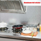 Aluminum Foil Sticker Self Adhesive Oil-proof Waterproof Kitchen Cabinet Wall(40*300cm) - Rear View
