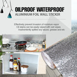 Aluminum Foil Sticker Self Adhesive Oil-proof Waterproof Kitchen Cabinet Wall(40*500cm) - Front View