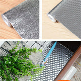 Aluminum Foil Sticker Self Adhesive Oil-proof Waterproof Kitchen Cabinet Wall(60*300cm) - Low Angle