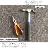 45 Pcs Household Hand Tools Set Hand Tool Kit for Home Office Car Repair Tools - Top-Down View