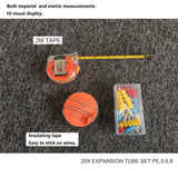 45 Pcs Household Hand Tools Set Hand Tool Kit for Home Office Car Repair Tools - Rear View