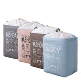 Ex-Large Capacity Collapsible Laundry Basket Foldable Washing Bin Hamper Linen (Grey) - Front View