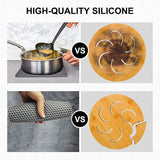 4 Pack Multi Purpose Silicone Insulation Mat Heat-Resistant Dishes Pads(Black) - 45-Degree Angle