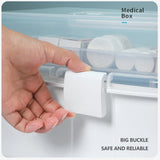 3 Layers Large Portable First Aid Kit Emergency Medical Storage Medicine Organizer - Rear View