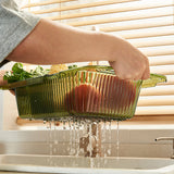 2 Pack Retractable Dish Drying Rack Basket Drainer Over The Sink(Green) - 45-Degree Angle
