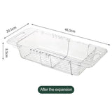 2 Pack Retractable Dish Drying Rack Basket Drainer Over The Sink(Green) - Close-Up Angle