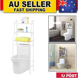 3 Tier Toilet Shelf Rack Over Laundry Bathroom Washing Machine Storage Shelves Stand - Front View