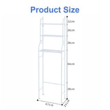 3 Tier Toilet Shelf Rack Over Laundry Bathroom Washing Machine Storage Shelves Stand - Close-Up Angle