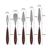 Cake Cream Spatula 5 Pcs/Set Stainless Steel Frosting Spatula Baking Pastry Tools - Rear View