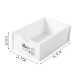 4 Pcs Set Stackable Desktop storage Box Drawer Transparent Plastic Stationery Cosmetic Organizer Box(Clear) - Top-Down View