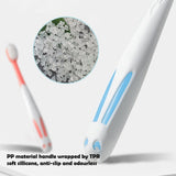 10 Pcs Set Rabbit Shape Super Soft Children's Toothbrushes for 2 to 8 Years - Top-Down View