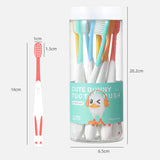 10 Pcs Set Rabbit Shape Super Soft Children's Toothbrushes for 2 to 8 Years - Rear View