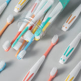 10 Pcs Set Rabbit Shape Super Soft Children's Toothbrushes for 2 to 8 Years - Low Angle