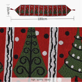 Christmas Table Runner thickened knitted Dining Tablecloth Xmas Party Decor(Santa Claus) - Front View