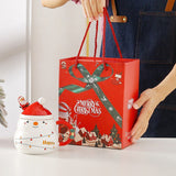 Christmas Cup Gift Box Ceramic Mug Set Mug Gift Set Christmas Coffee Cup(Santa Claus) - Side View